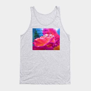 Love Each Other Watercolor Rose Bloom Tank Top